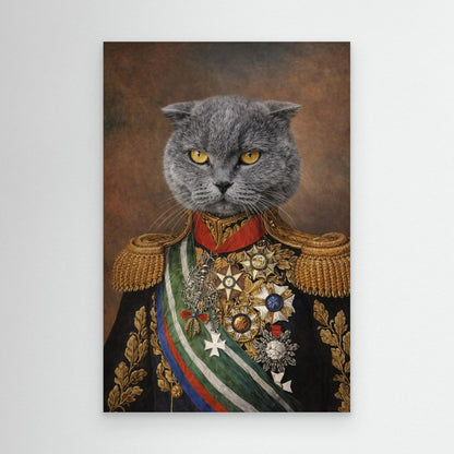 The Grand Commander - Personalized Pet Canvas Print