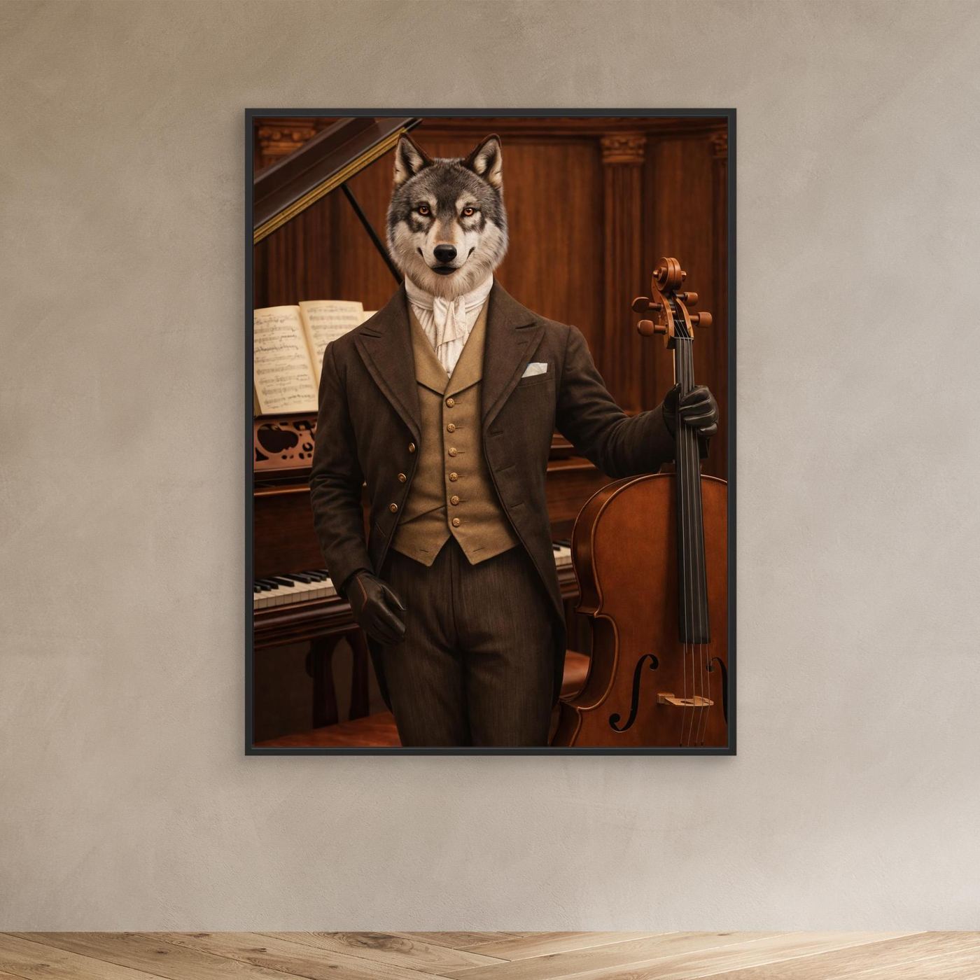 The Distinguished Cellist – Royal Pet Personalized Canvas Print
