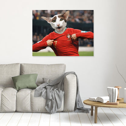 The Goal Scorer - Personalized Pet Canvas Print