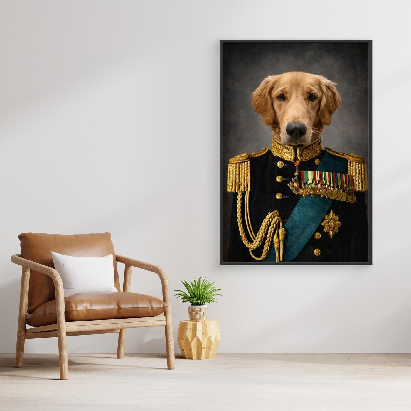 The Decorated General - Personalized Pet Canvas Print