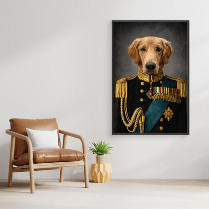 The Decorated General - Personalized Pet Canvas Print
