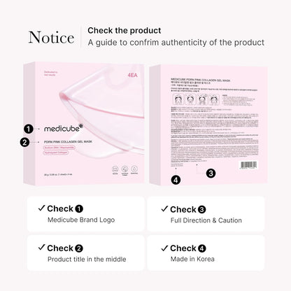 medicube PDRN Collagen Gel Mask Glass Skin Glow (Pack of 4)