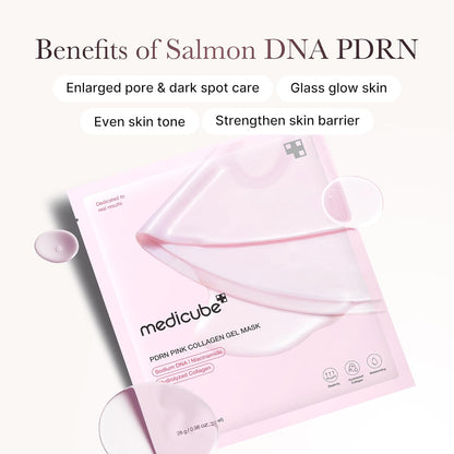 medicube PDRN Collagen Gel Mask Glass Skin Glow (Pack of 4)