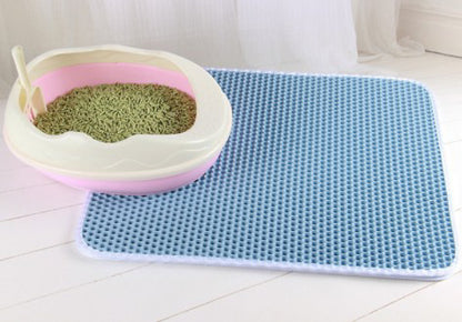 Double Layer Cat Litter Mat Easy Clean