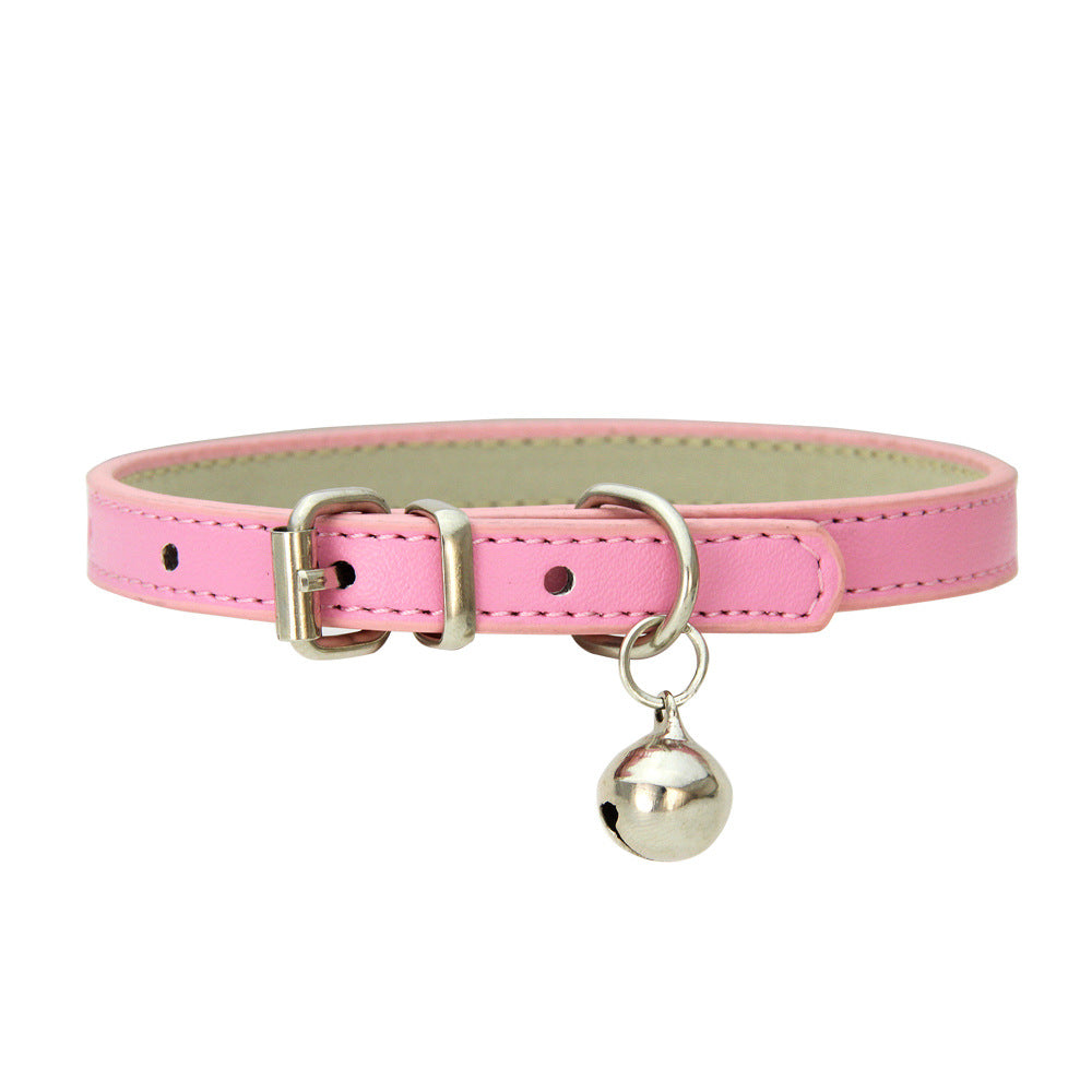 PU Leather Dog Collar Adjustable Stylish Pet Collar