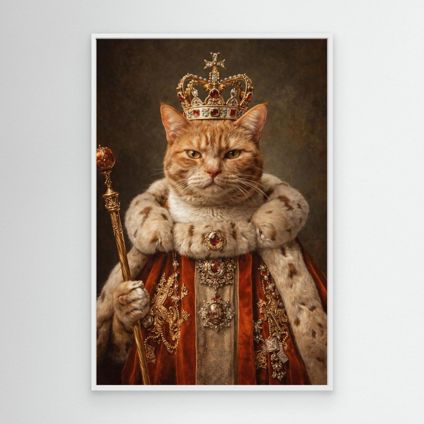 The Supreme King - Personalized Pet Canvas Print