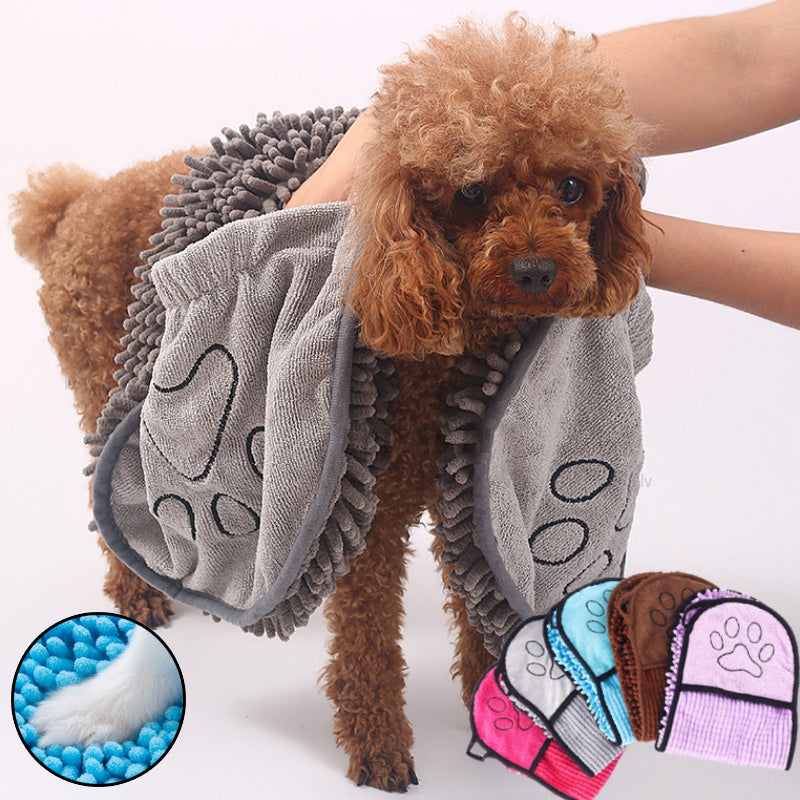 Quick-Dry Pet Towel Super Absorbent Microfiber