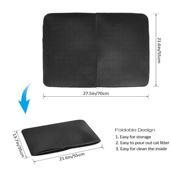 Anti Tracking Cat Litter Mat Waterproof Foldable