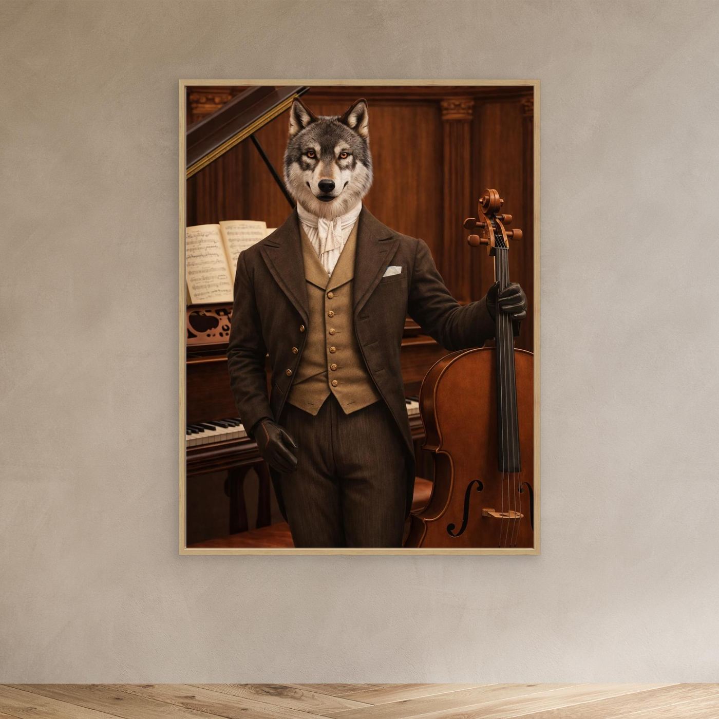 The Distinguished Cellist – Royal Pet Personalized Canvas Print