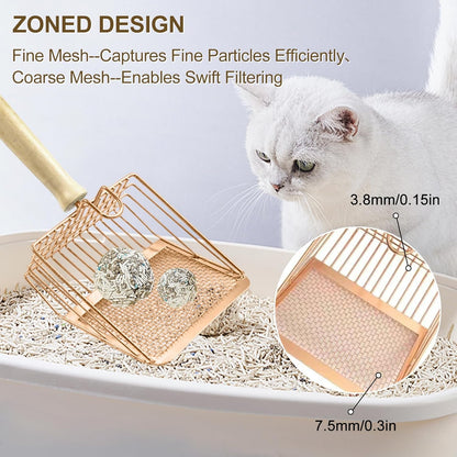 Metal Cat Litter Scoop Fine Mesh Heavy Duty