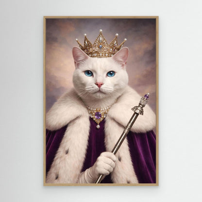 Crowned Queen - Personalised Pet Canvas Print