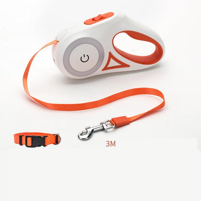 Automatic Dog Leash with Spotlight and Collar