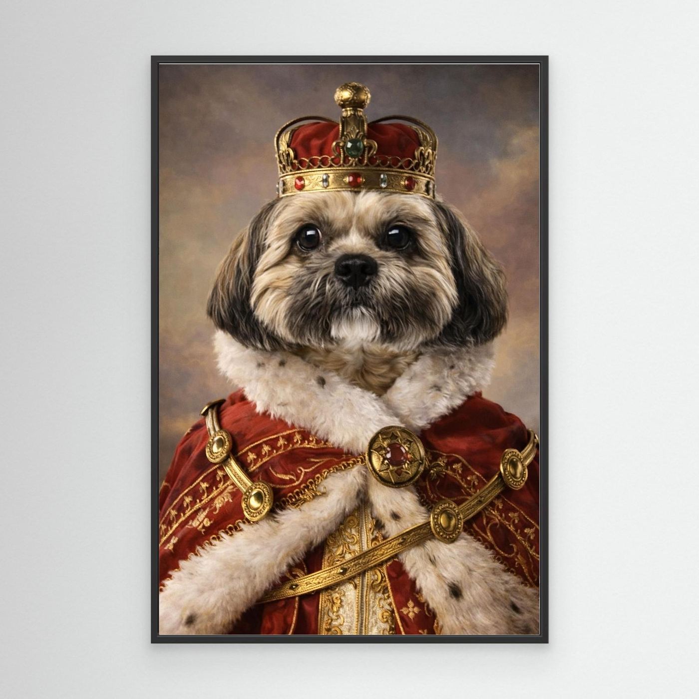 The Royal King - Personalized Pet Canvas Print