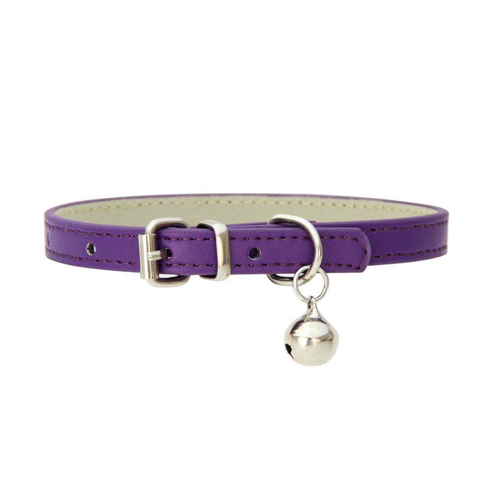 PU Leather Dog Collar Adjustable Stylish Pet Collar