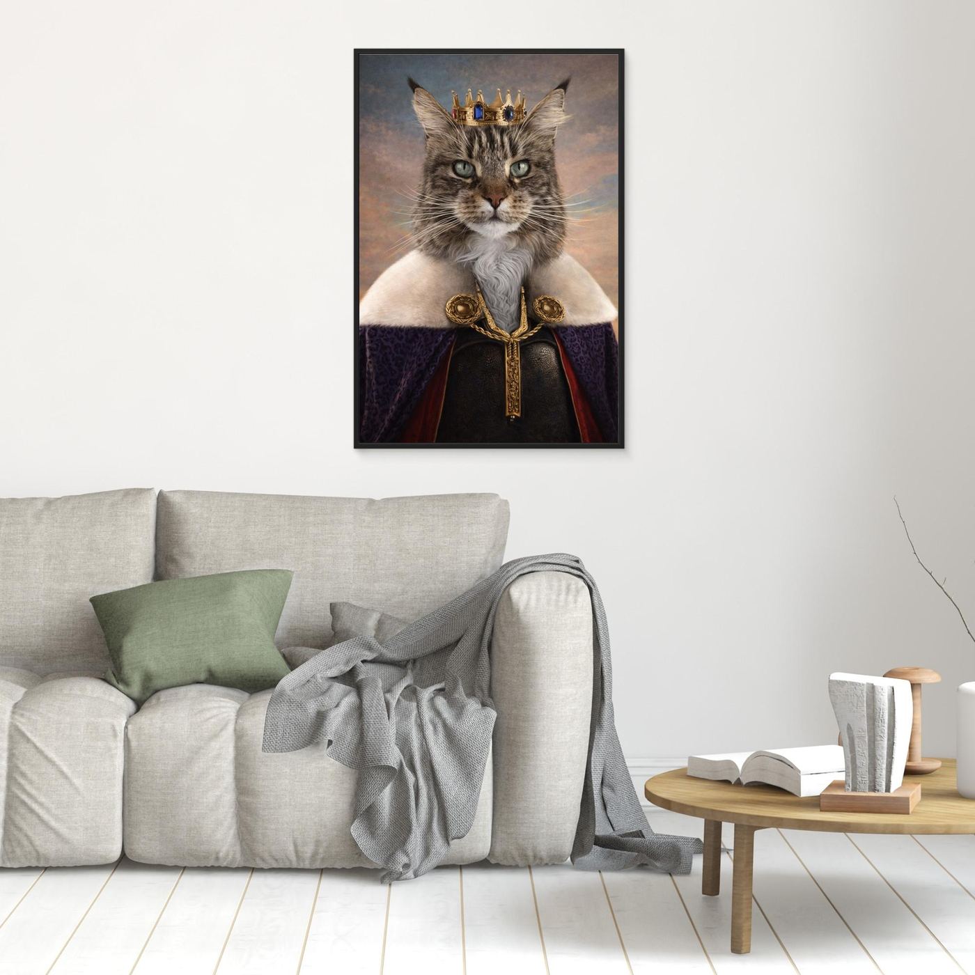 The Crowned King - Personalized Pet Canvas Print