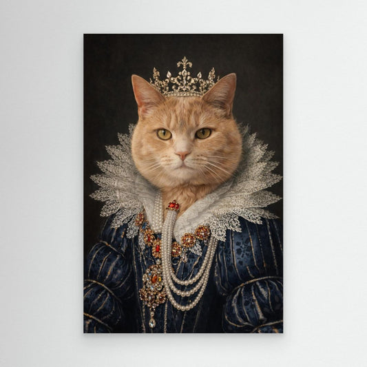 Majestic Queen - Personalized Pet Canvas Print