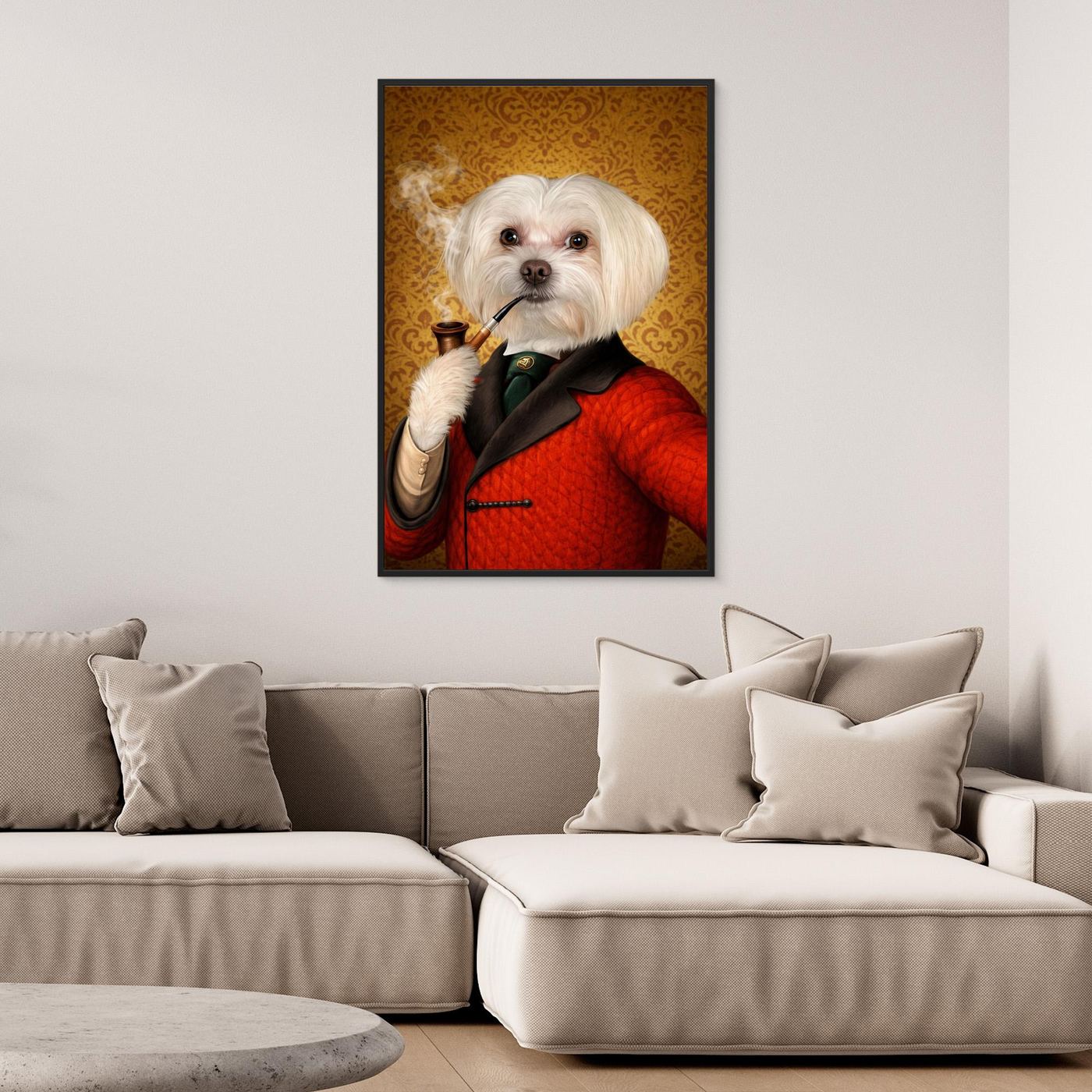 The Distinguished Sir - Personalized Pet Canvas Print