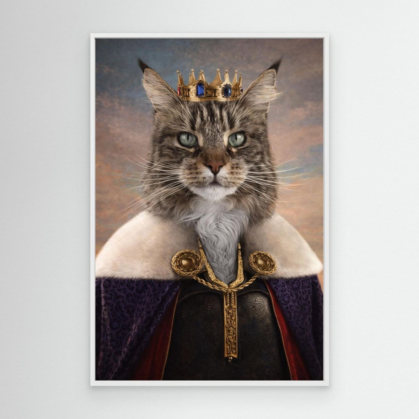 The Crowned King - Personalized Pet Canvas Print