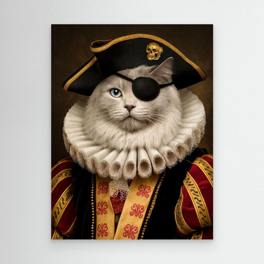 Pirate Captain - Personalized Pet Canvas Print