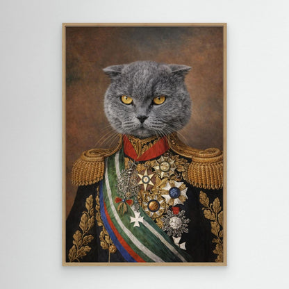 The Grand Commander - Personalized Pet Canvas Print
