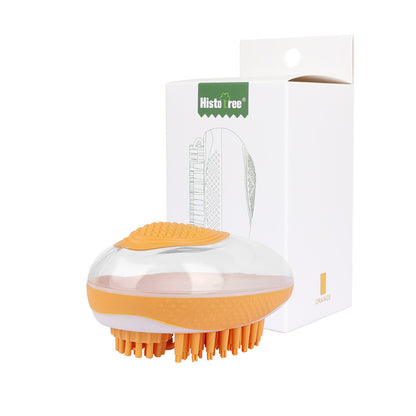 2-in-1 Pet Bath Brush Silicone Grooming Tool