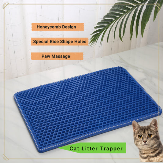 Waterproof Cat Litter Mat No Tracking Easy Clean