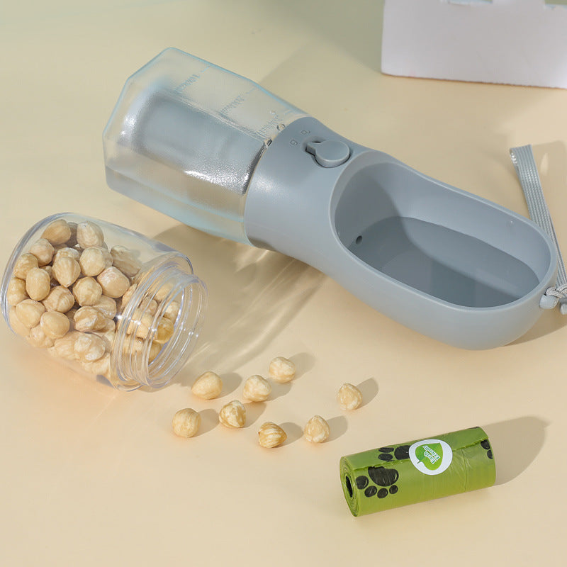 Portable Pet Water Bottle Food Container Dispenser