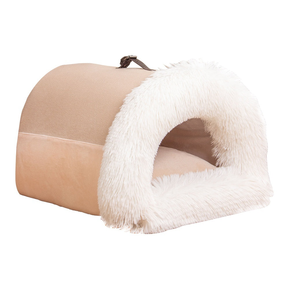 Pet House Bed Soft Plush Cozy Nest