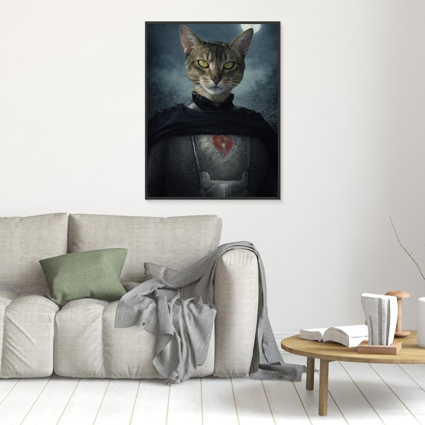 The Midnight Guardian – Fantasy Pet Portrait Personalized Canvas Print