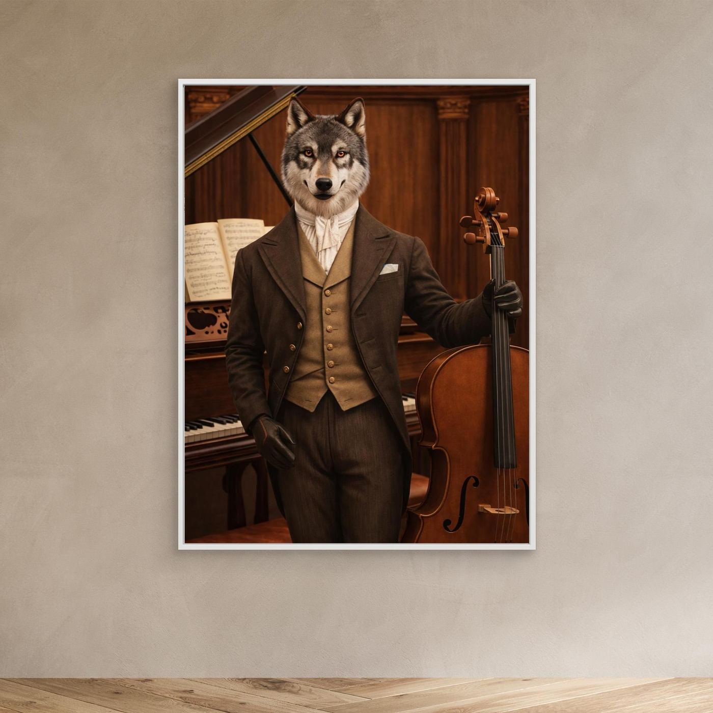 The Distinguished Cellist – Royal Pet Personalized Canvas Print