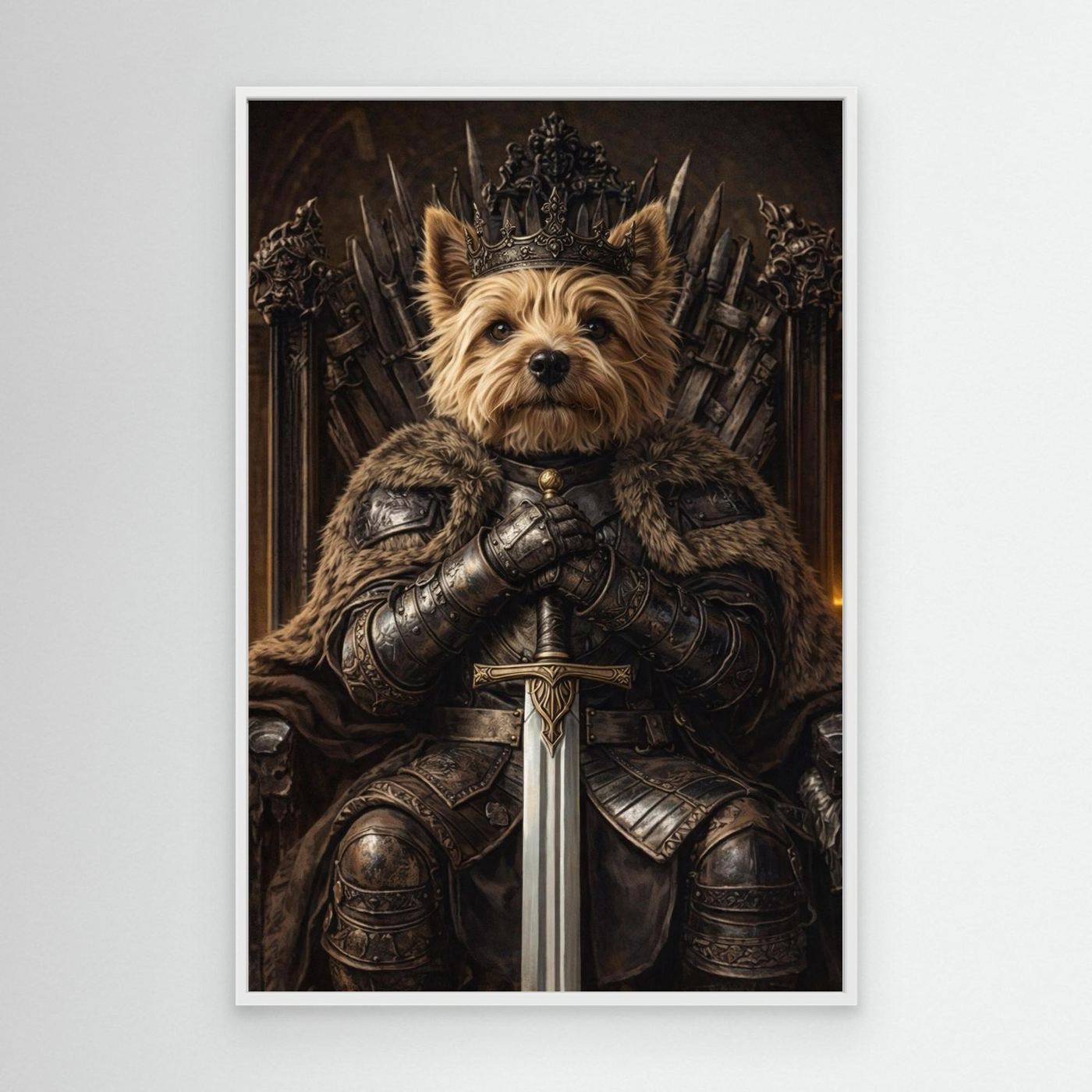 The Throne King - Personalized Pet Canvas Print