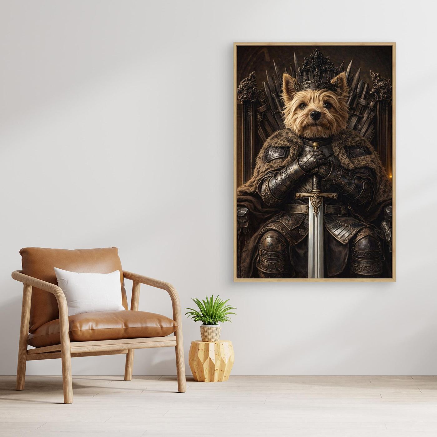 The Throne King - Personalized Pet Canvas Print