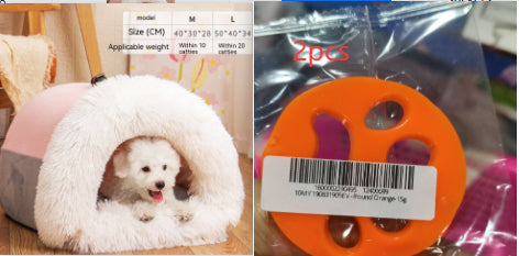 Pet House Bed Soft Plush Cozy Nest