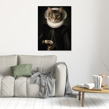 The Royal Courtier – Classic Cat Portrait Personalized Canvas Print