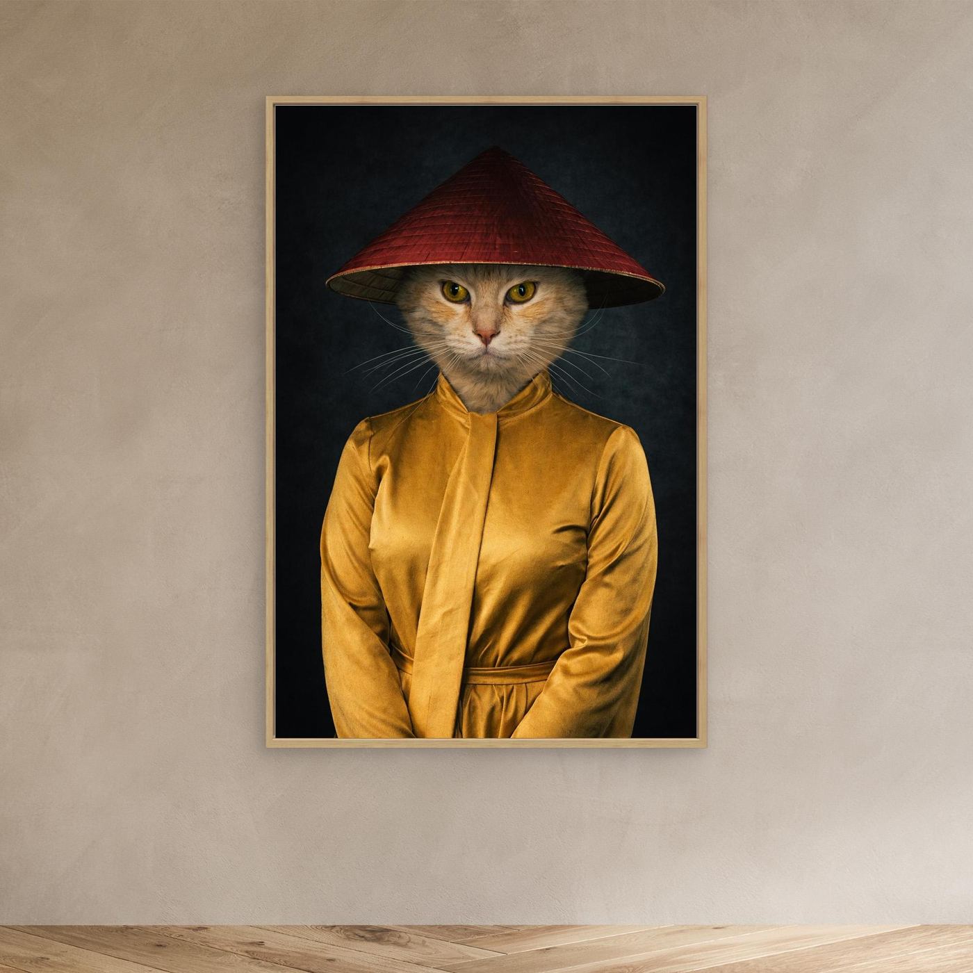 Master Whiskers – Martial Arts Cat Portrait Personalized Canvas Print