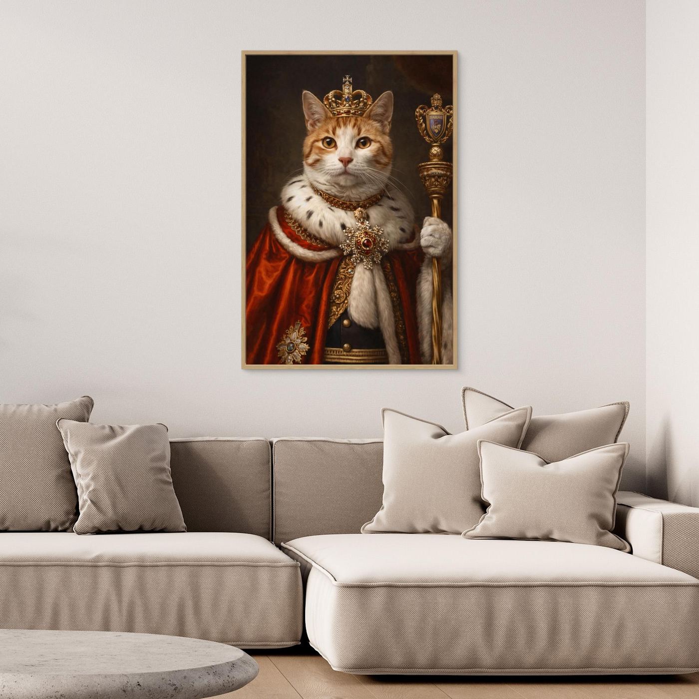 The Royal Monarch - Personalized Pet Canvas Print