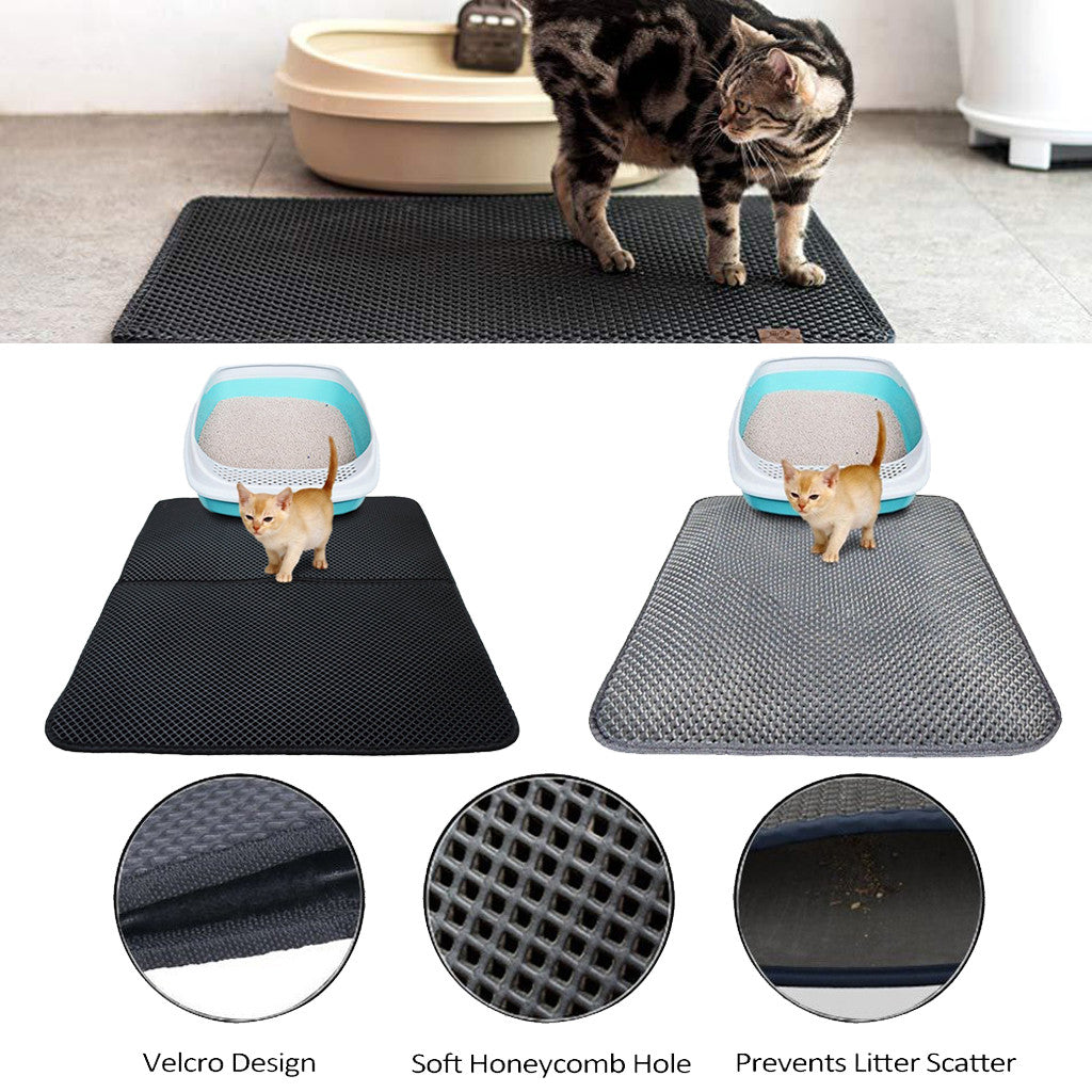 Anti Tracking Cat Litter Mat Waterproof Foldable