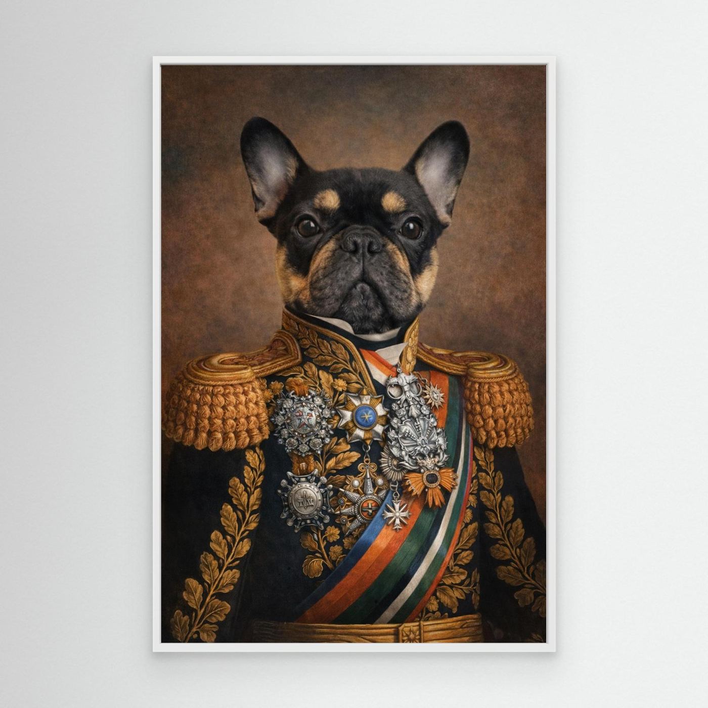The Little Commander - Personalized Pet Canvas Print