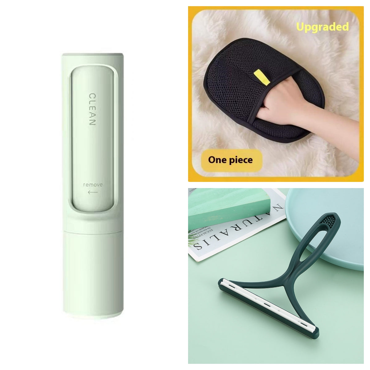 Reusable Pet Hair Remover Self-Cleaning Brush Tool