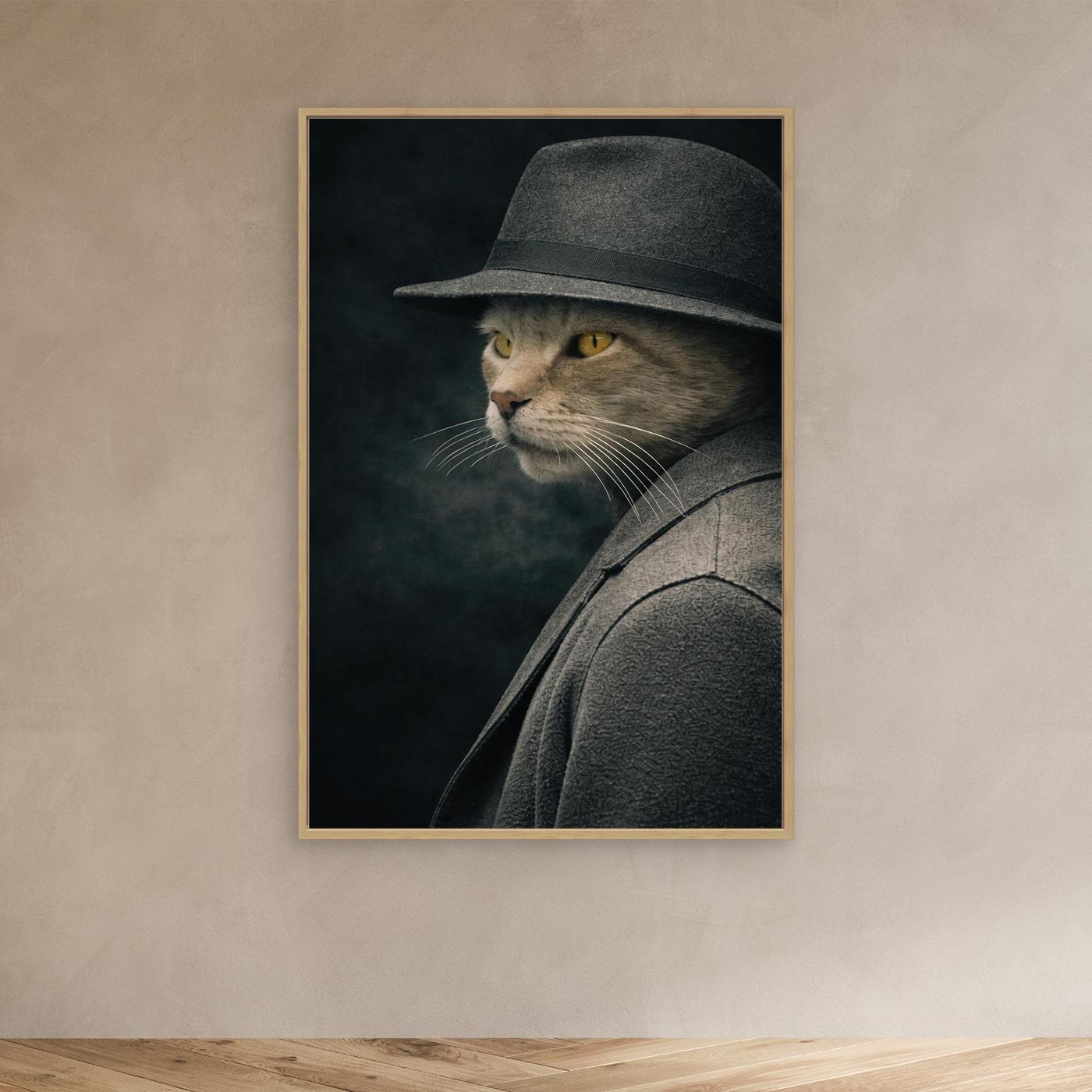 The Shadow Investigator – Noir Pet Portrait Personalized Canvas Print