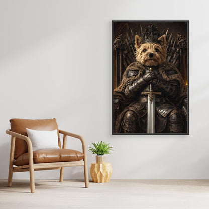 The Throne King - Personalized Pet Canvas Print