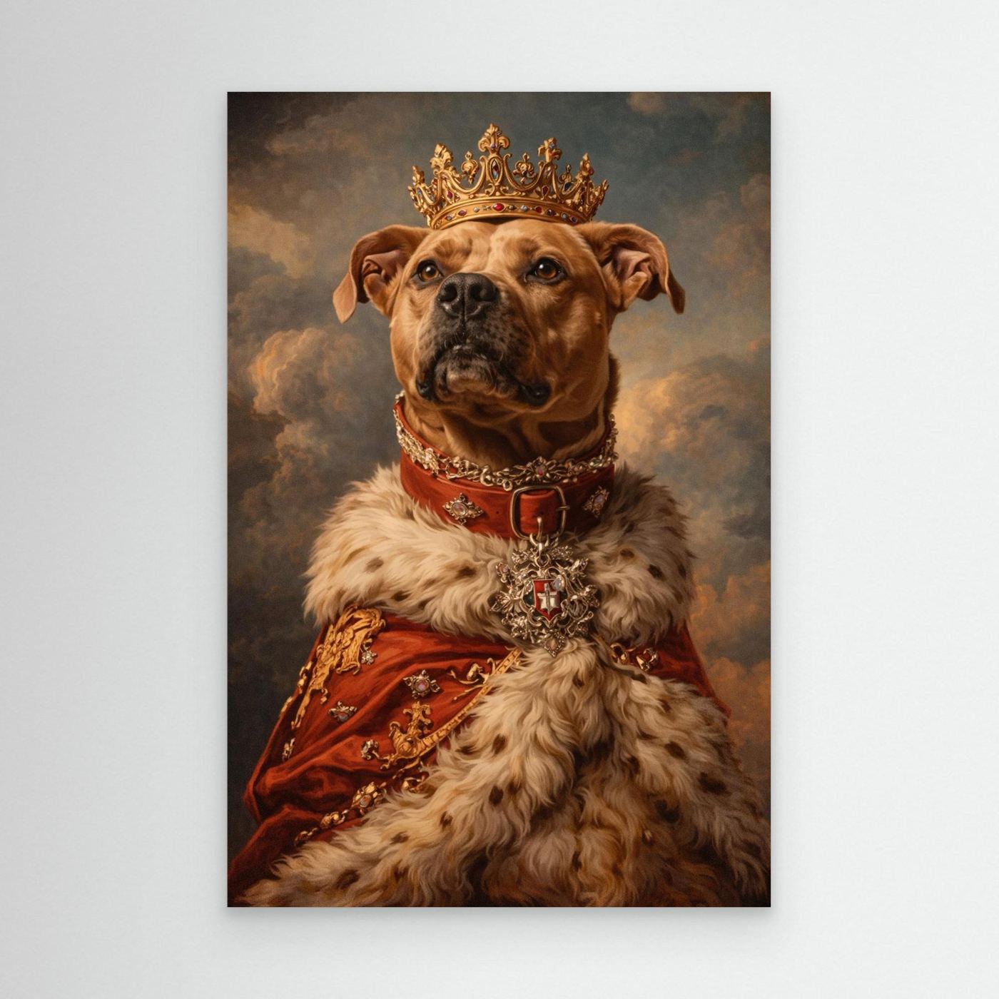 The Crowned Queen - Personalized Pet Canvas Print