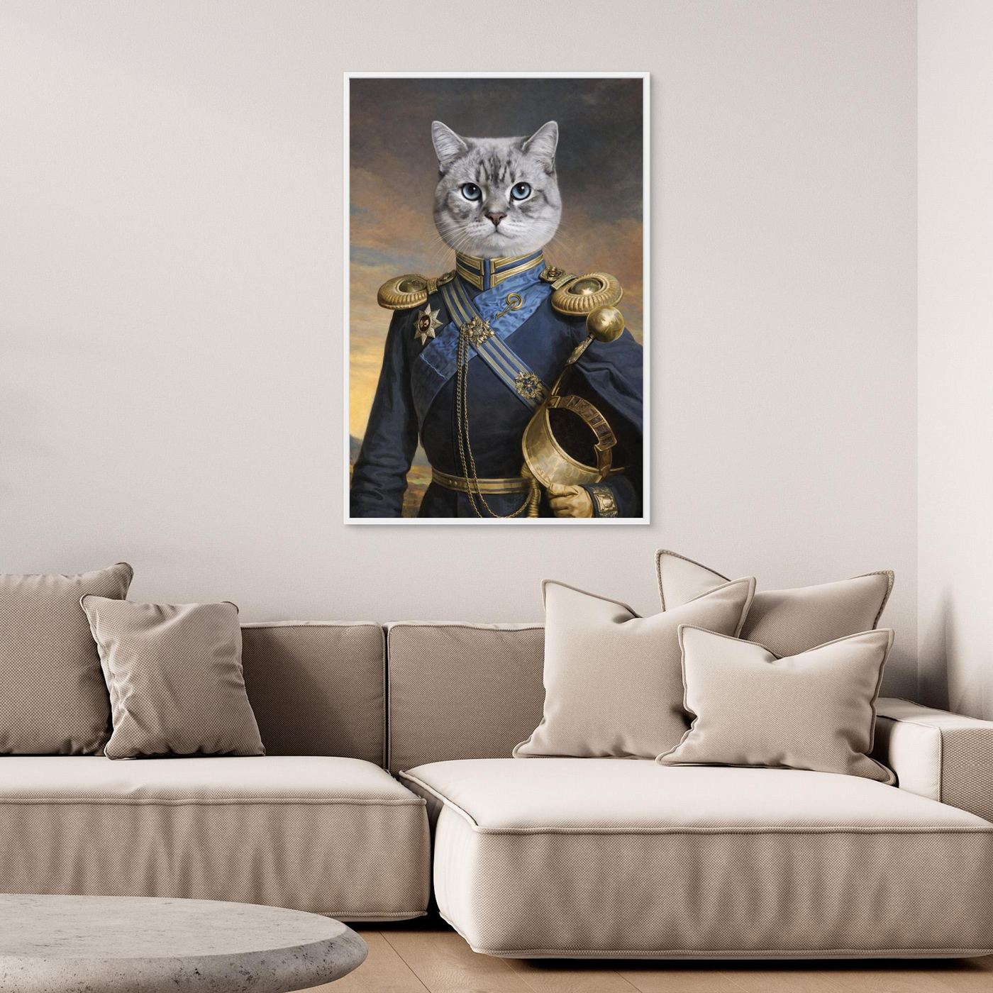 The Royal Commander - Personalized Pet Canvas Print