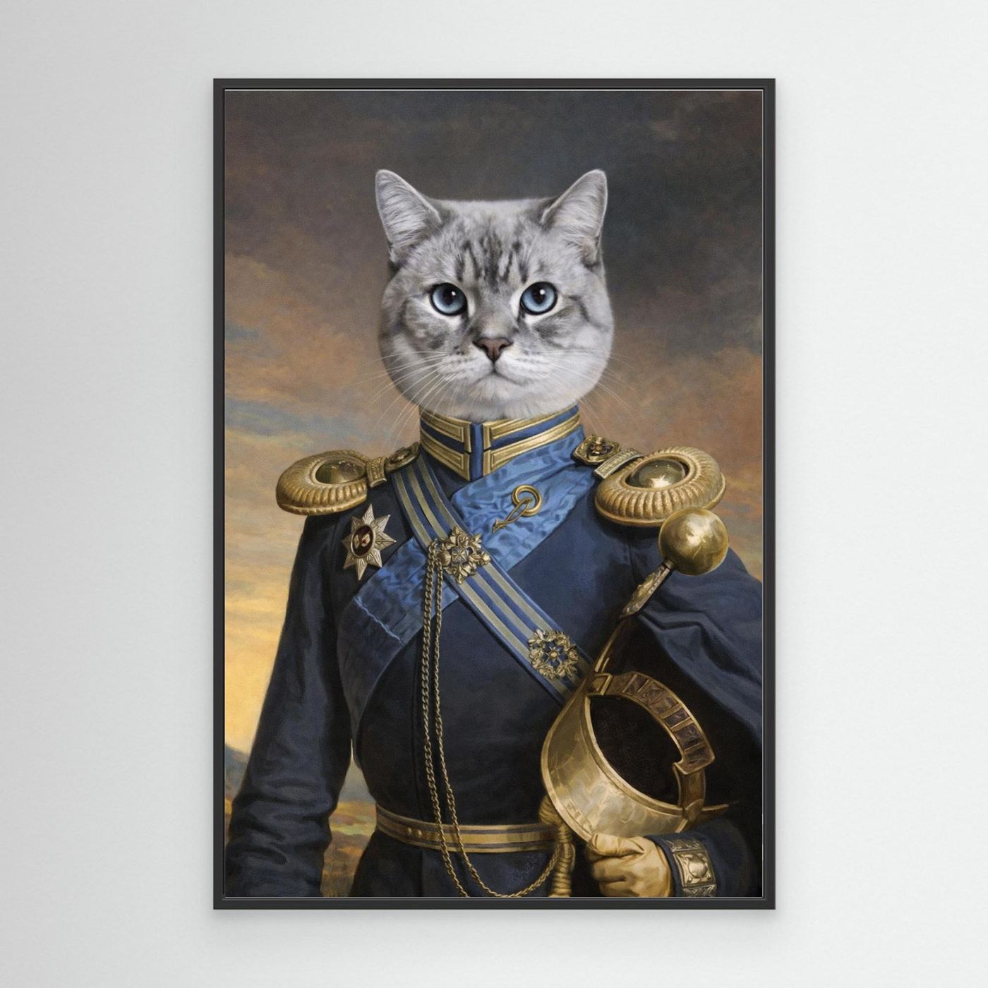 The Royal Commander - Personalized Pet Canvas Print