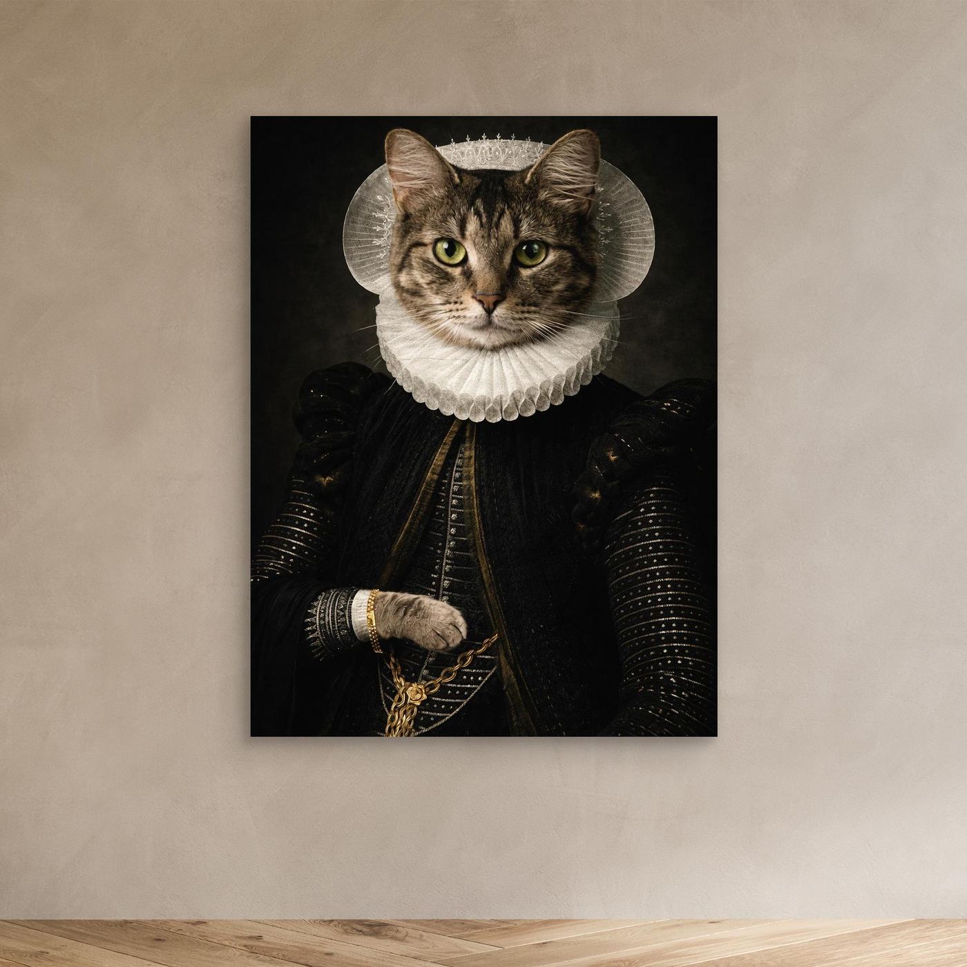 The Royal Courtier – Classic Cat Portrait Personalized Canvas Print