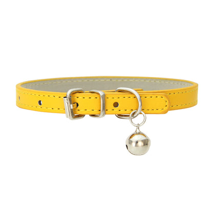 PU Leather Dog Collar Adjustable Stylish Pet Collar