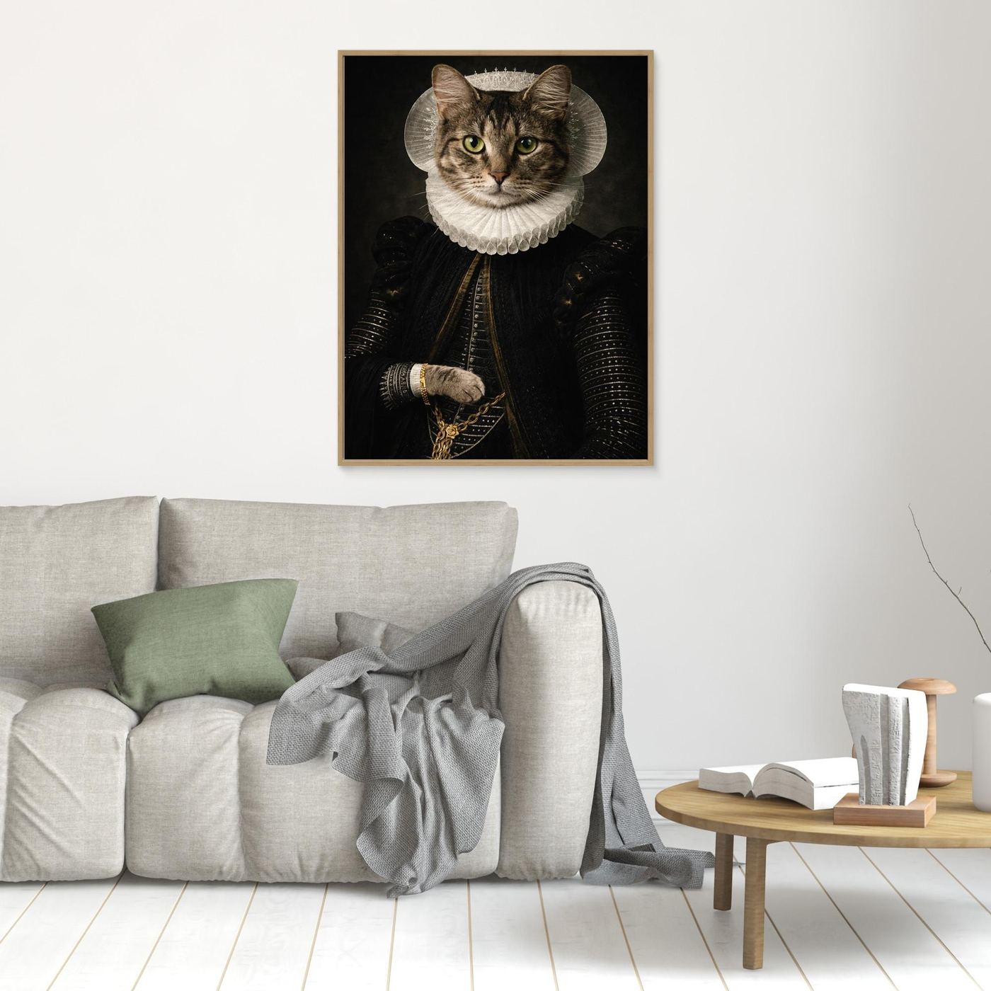 The Royal Courtier – Classic Cat Portrait Personalized Canvas Print