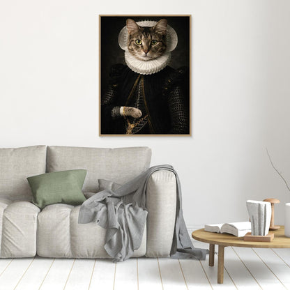 The Royal Courtier – Classic Cat Portrait Personalized Canvas Print