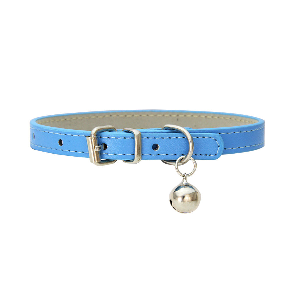 PU Leather Dog Collar Adjustable Stylish Pet Collar
