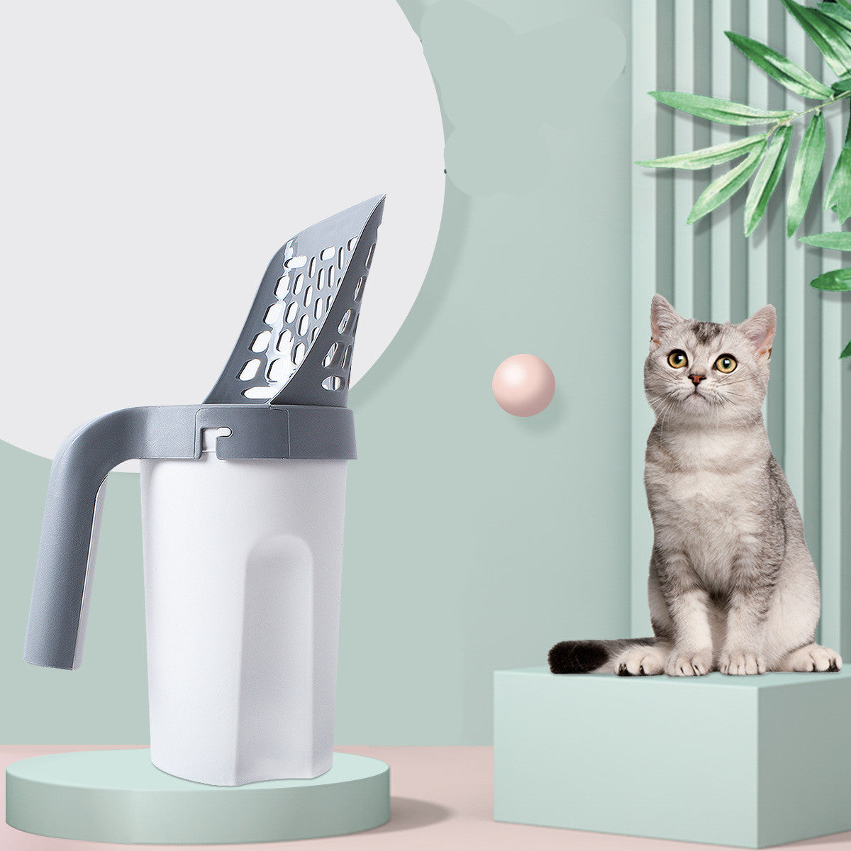 Cat Litter Scoop with Bin Easy Clean Tool